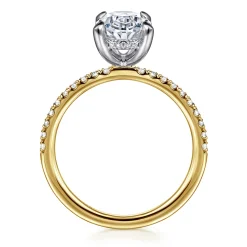 Online Gabriel & Co. Allison - 14K Yellow-White Gold Oval Hidden Halo Diamond Engagement Ring