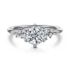 Best Gabriel & Co. Allure - 14K White Gold Round Diamond Engagement Ring