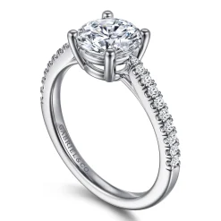Outlet Gabriel & Co. Amabel - 14K White Gold Round Diamond Engagement Ring