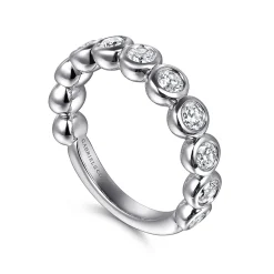 Online Gabriel & Co. Amalfi - 14K White Gold Bezel Set Diamond Anniversary Band - 1 ct