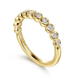 Sale Gabriel & Co. Amalfi - 14K Yellow Gold Diamond Anniversary Band - 0.25 ct