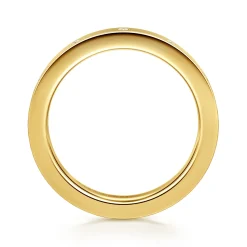 Best Gabriel & Co. Amarelle - 14K Yellow Gold Flush Set Diamond Eternity Band - 0.09 ct