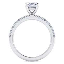 Gabriel & Co. Amata - 14K White Gold Cushion Cut Diamond Engagement Ring