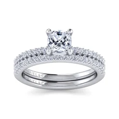 Gabriel & Co. Amata - 14K White Gold Cushion Cut Diamond Engagement Ring
