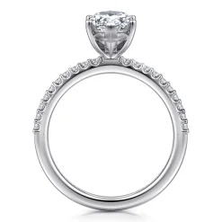 New Gabriel & Co. Amata - 14K White Gold Marquise Shape Diamond Engagement Ring