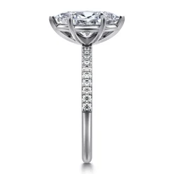 New Gabriel & Co. Amata - 14K White Gold Marquise Shape Diamond Engagement Ring