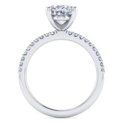 Discount Gabriel & Co. Amata - 14K White Gold Oval Diamond Engagement Ring