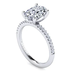 Discount Gabriel & Co. Amata - 14K White Gold Oval Diamond Engagement Ring
