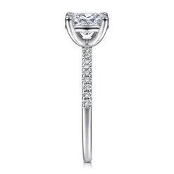 Hot Gabriel & Co. Amata - 14K White Gold Oval Diamond Engagement Ring