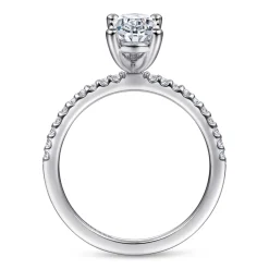 Hot Gabriel & Co. Amata - 14K White Gold Oval Diamond Engagement Ring
