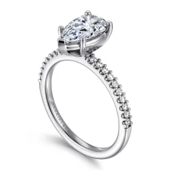 Online Gabriel & Co. Amata - 14K White Gold Pear Shape Diamond Engagement Ring