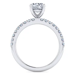 Outlet Gabriel & Co. Amata - 14K White Gold Round Diamond Engagement Ring