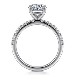 Outlet Gabriel & Co. Amata - 14K White Gold Round Diamond Engagement Ring