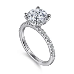 Sale Gabriel & Co. Amata - 14K White Gold Round Diamond Engagement Ring