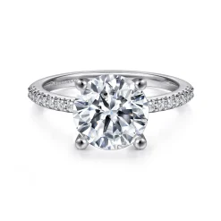 Online Gabriel & Co. Amata - 14K White Gold Round Diamond Engagement Ring