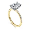 Hot Gabriel & Co. Amata - 14K White-Yellow Gold Oval Diamond Engagement Ring
