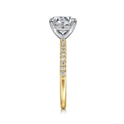 Online Gabriel & Co. Amata - 14K White-Yellow Gold Round Diamond Engagement Ring