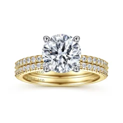 Online Gabriel & Co. Amata - 14K White-Yellow Gold Round Diamond Engagement Ring