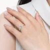 Hot Gabriel & Co. Amata - 14K White-Yellow Gold Round Diamond Engagement Ring
