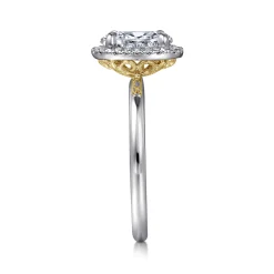 Online Gabriel & Co. Amelie - 14K Yellow and White Gold Oval Halo Diamond Engagement Ring