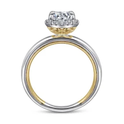 Online Gabriel & Co. Amelie - 14K Yellow and White Gold Oval Halo Diamond Engagement Ring