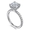 Hot Gabriel & Co. Amira - 14K White Gold Cushion Cut Diamond Engagement Ring