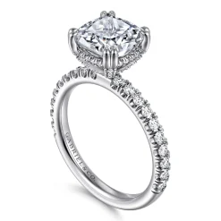 Hot Gabriel & Co. Amira - 14K White Gold Cushion Cut Diamond Engagement Ring