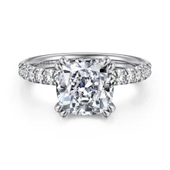 Hot Gabriel & Co. Amira - 14K White Gold Cushion Cut Diamond Engagement Ring
