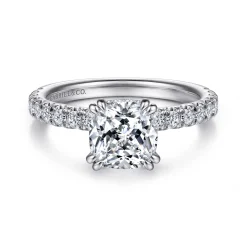 Online Gabriel & Co. Amira - 14K White Gold Cushion Cut Diamond Engagement Ring