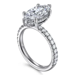 Best Gabriel & Co. Amira - 14K White Gold Marquise Cut Diamond Engagement Ring