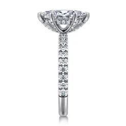 Best Gabriel & Co. Amira - 14K White Gold Marquise Shape Diamond Engagement Ring