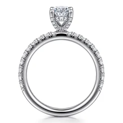 Outlet Gabriel & Co. Amira - 14K White Gold Oval Diamond Engagement Ring