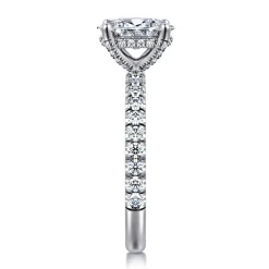 Outlet Gabriel & Co. Amira - 14K White Gold Oval Diamond Engagement Ring