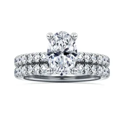 Outlet Gabriel & Co. Amira - 14K White Gold Oval Diamond Engagement Ring