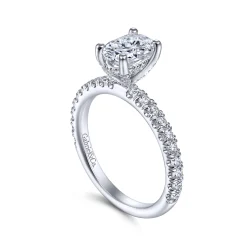 Outlet Gabriel & Co. Amira - 14K White Gold Oval Diamond Engagement Ring