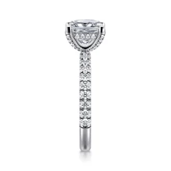 Sale Gabriel & Co. Amira - 14K White Gold Princess Cut Diamond Engagement Ring