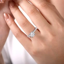 Sale Gabriel & Co. Amira - 14K White Gold Round Diamond Engagement Ring