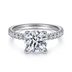 Sale Gabriel & Co. Amira - 14K White Gold Round Diamond Engagement Ring