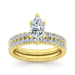 Sale Gabriel & Co. Amira - 14K Yellow Gold Marquise Shape Diamond Engagement Ring