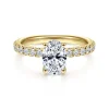 Discount Gabriel & Co. Amira - 14K Yellow Gold Oval Diamond Engagement Ring