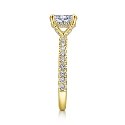 Discount Gabriel & Co. Amira - 14K Yellow Gold Oval Diamond Engagement Ring