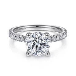 Discount Gabriel & Co. Amira - Platinum Round Diamond Engagement Ring