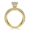 Best Gabriel & Co. Amos - 14K Yellow Gold Round Wide Band Diamond Engagement Ring