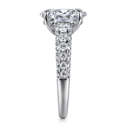 Outlet Gabriel & Co. Andais - 14K White Gold Oval Shape Diamond Engagement Ring