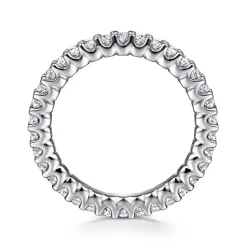 Sale Gabriel & Co. Andalucia - 14K White Gold Prong Set Diamond Eternity Band - 0.75 ct