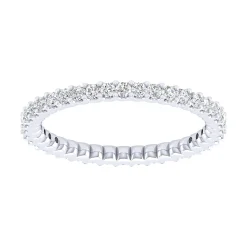 Gabriel & Co. Andalucia - 14K White Gold Prong Set Diamond Eternity Band - 0.5 ct
