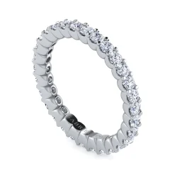 Discount Gabriel & Co. Andalucia - 14K White Gold Prong Set Diamond Eternity Band - 1 ct