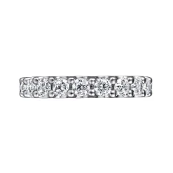 Clearance Gabriel & Co. Andalucia - 14K White Gold Prong Set Diamond Eternity Band - 2 ct