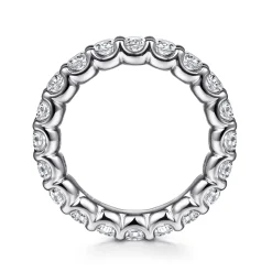 Clearance Gabriel & Co. Andalucia - 14K White Gold Prong Set Diamond Eternity Band - 2 ct