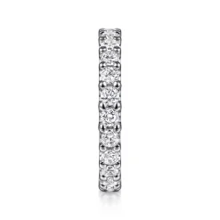 Outlet Gabriel & Co. Andalucia - 14K White Gold Shared Prong Diamond Eternity Band - 1.5 ct